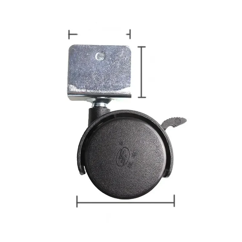 4 Pack Black Caster Wheels With Brake Smooth Sailing Solution For Office Chairs Bed Carts Rock Solid Trolley Base Multi-Swivel Furniture Glide Set Reliable Locking Wheel Rollers Pro Grade Upgrade