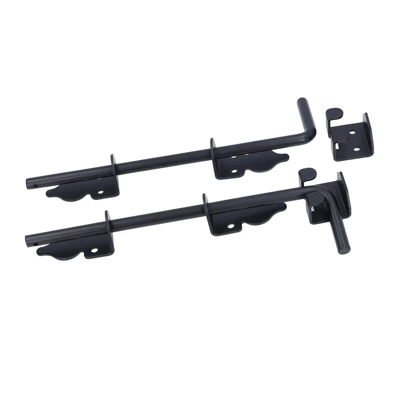 2 Pack 12 Inch Solid Gate Drop Rods With Powder Coated Steel Construction For Heavy Duty Yard Security And Gating Up Your Fence Includes Mounting Hardware For Quick Install To Level Your Gate Lockdown Game With Long Term Reliability Guaranteed