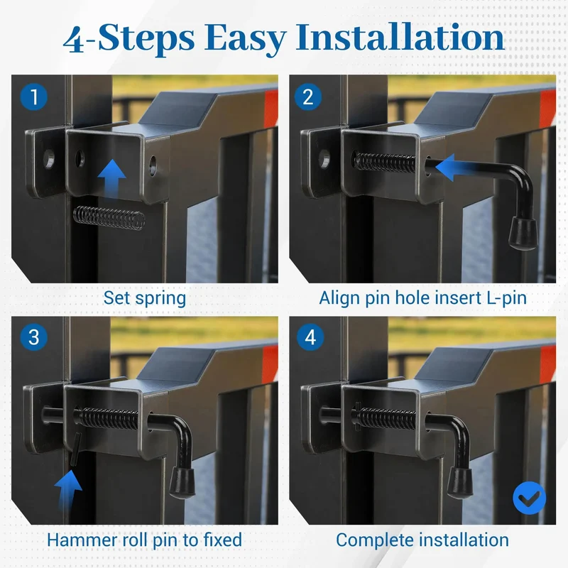 Heavy Duty 819T Trailer Gate Spring Pin Latch Kit 8.5 Inch Black 2 Pack Replace Busted Pins Rock Solid No Wiggle Locking Hardware For Secure Cargo Hauling Drop Straight In Mount