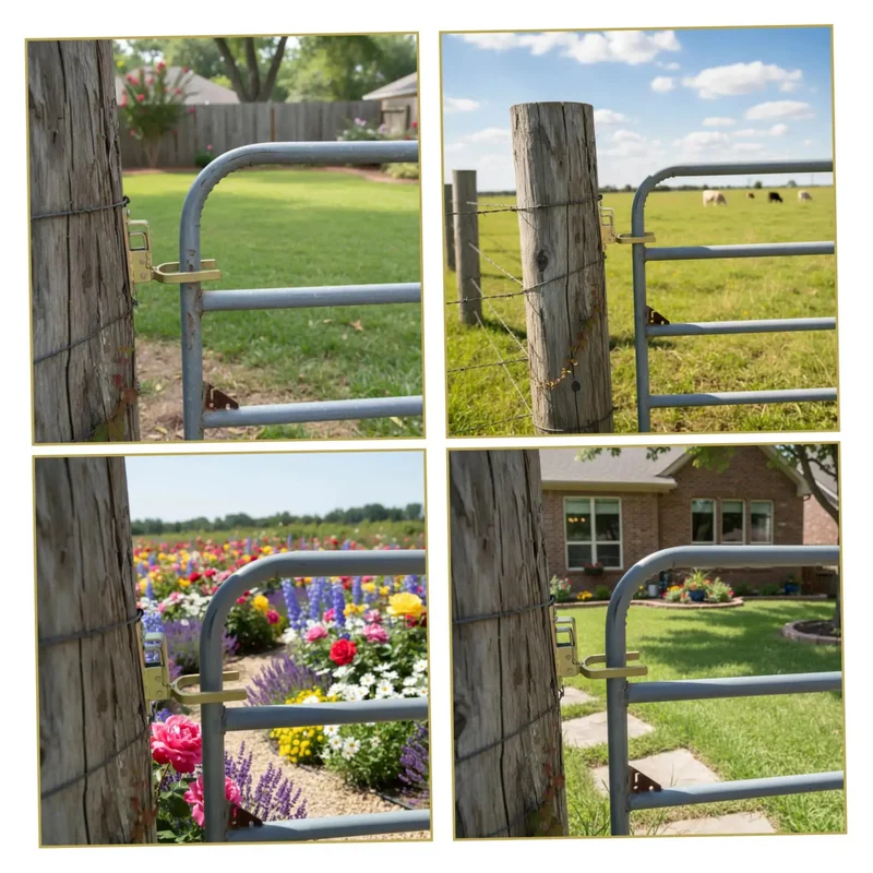 Heavy Duty Automatic Fence Gate Latch With Spring Loaded Security Lock Easy One Hand Operation For Wood Metal And Pipe Gates Barn Ready Farm Ranch And Backyard Hardware No Sweat Setup And Dang Solid Everyday Grip