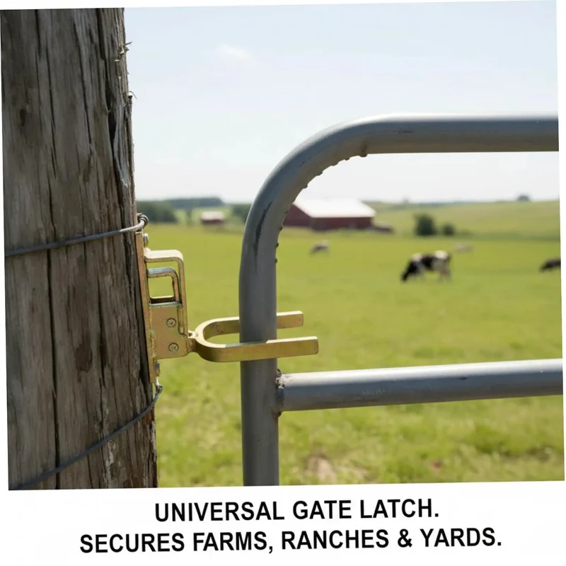 Heavy Duty Automatic Fence Gate Latch With Spring Loaded Security Lock Easy One Hand Operation For Wood Metal And Pipe Gates Barn Ready Farm Ranch And Backyard Hardware No Sweat Setup And Dang Solid Everyday Grip