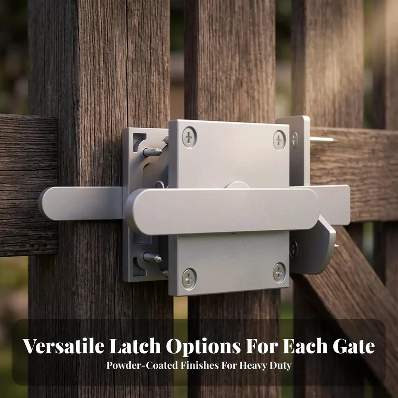 Rock Solid Steel Sliding Bolt Latch With Shielded Spray Coated Finish Double Sided Handle For Heavy Duty Outdoor Gates And Secure Entry Doors Tough As Nails