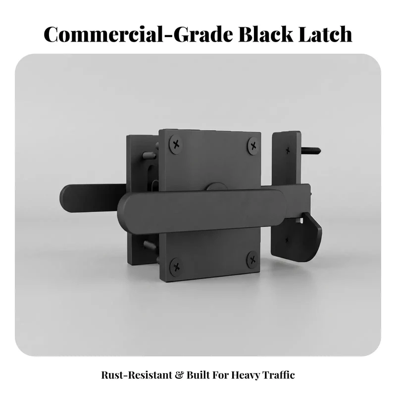 Rock Solid Steel Sliding Bolt Latch With Shielded Spray Coated Finish Double Sided Handle For Heavy Duty Outdoor Gates And Secure Entry Doors Tough As Nails