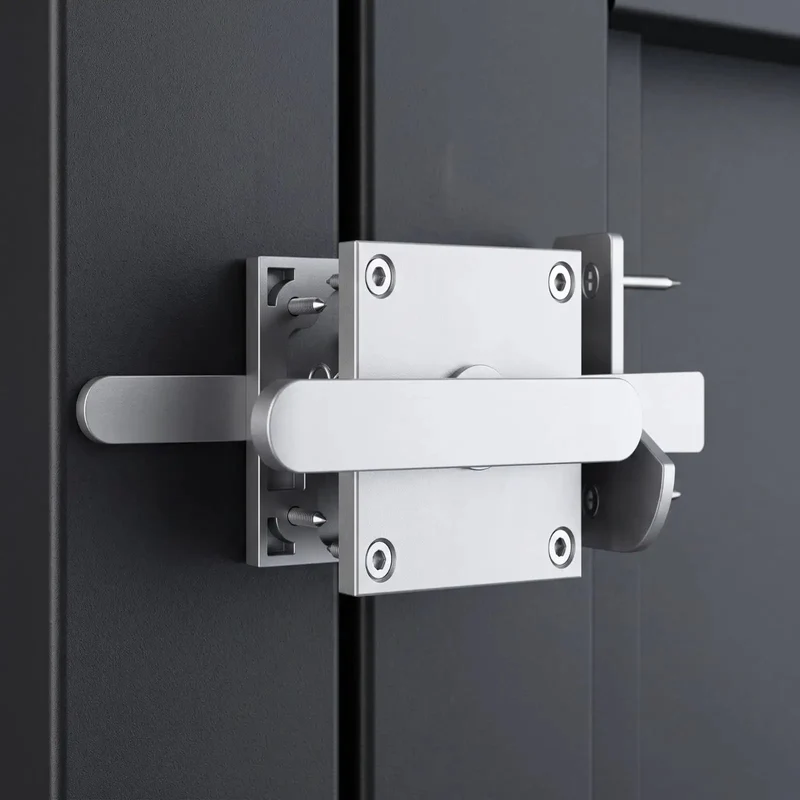 Built Tough Heavy Duty Steel Sliding Bolt Gate Latch With Grippy Double Sided Handle And Rust Resistant Finish For Easy Peasy Install And Sturdy Yard Security Setup