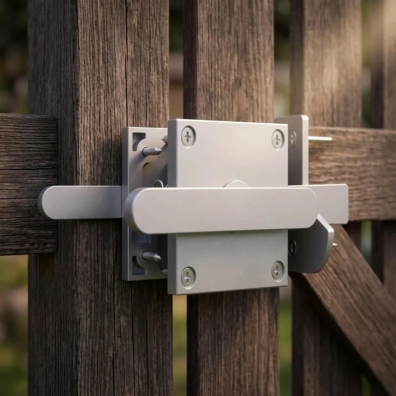 Built Tough Heavy Duty Steel Sliding Bolt Gate Latch With Grippy Double Sided Handle And Rust Resistant Finish For Easy Peasy Install And Sturdy Yard Security Setup