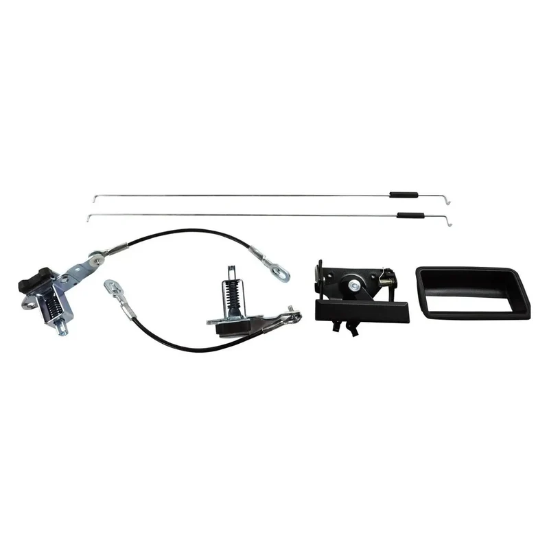 Steel Tailgate Latch Kit For GMC K1500 K2500 C2500 C3500 1988-1998 Driver And Passenger Side Complete Swap Set With Cables Handles And Bezels Left And Right Replacement Part 17007717