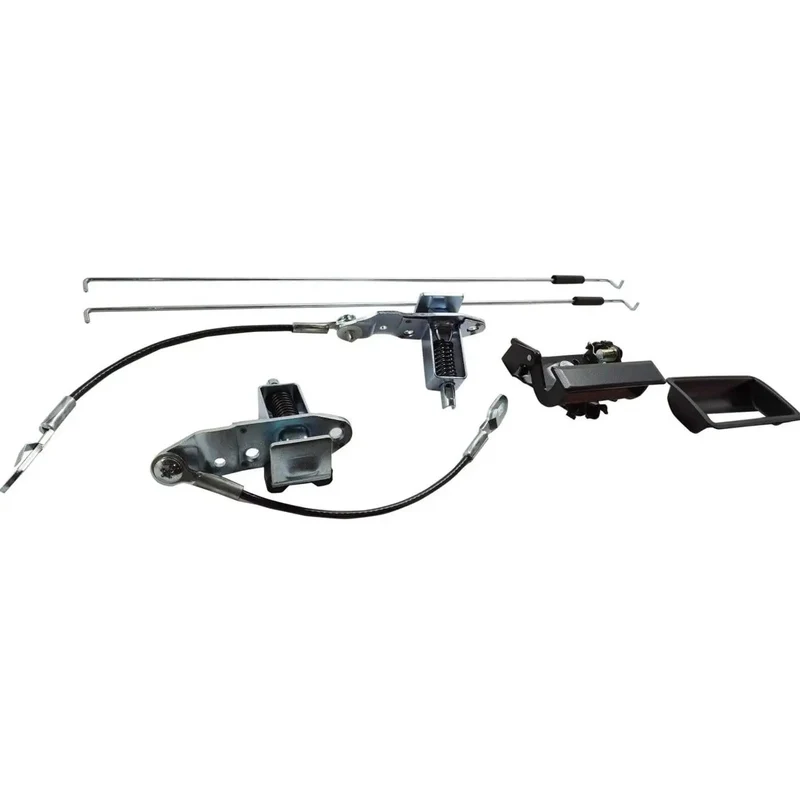 Steel Tailgate Latch Kit For GMC K1500 K2500 C2500 C3500 1988-1998 Driver And Passenger Side Complete Swap Set With Cables Handles And Bezels Left And Right Replacement Part 17007717