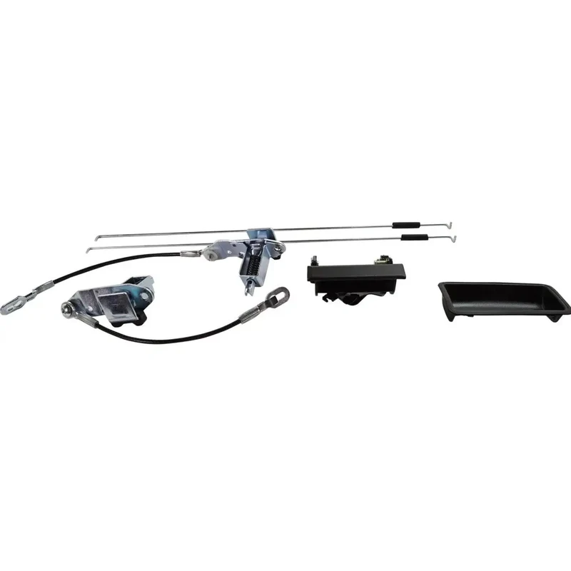 Steel Tailgate Latch Kit For GMC K1500 K2500 C2500 C3500 1988-1998 Driver And Passenger Side Complete Swap Set With Cables Handles And Bezels Left And Right Replacement Part 17007717