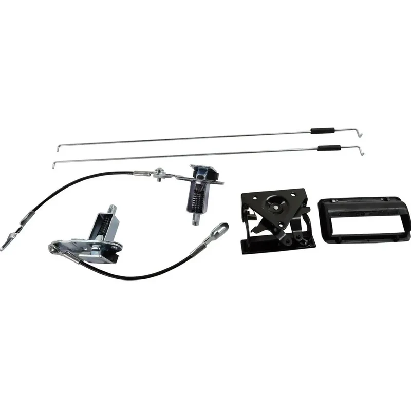 Steel Tailgate Latch Kit For GMC K1500 K2500 C2500 C3500 1988-1998 Driver And Passenger Side Complete Swap Set With Cables Handles And Bezels Left And Right Replacement Part 17007717