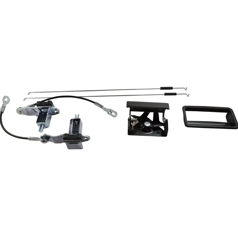 Steel Tailgate Latch Kit For GMC K1500 K2500 C2500 C3500 1988-1998 Driver And Passenger Side Complete Swap Set With Cables Handles And Bezels Left And Right Replacement Part 17007717