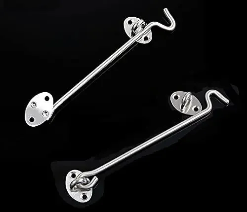 Rock Solid Sus 304 Stainless Steel Barn Door Latch With Hook And Eye Design Heavy Duty Rustproof Window Catch And Door Stop Built Tough For Indoor Outdoor Home Fixes With Screws