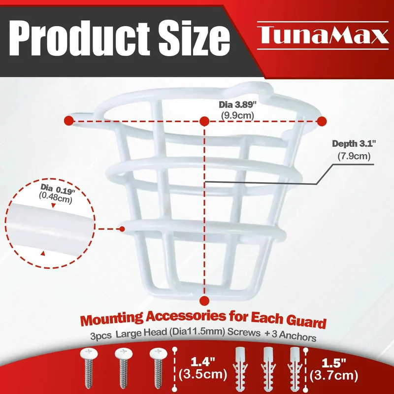 Straight Up Heavy Duty White Sprinkler Cage Guards Designed To Block Accidental Hits On Recessed Ceiling Pipes Fits Half And Three Quarter Inches Rock Solid Protection Keeps Your Fire Setup Safe Year Round