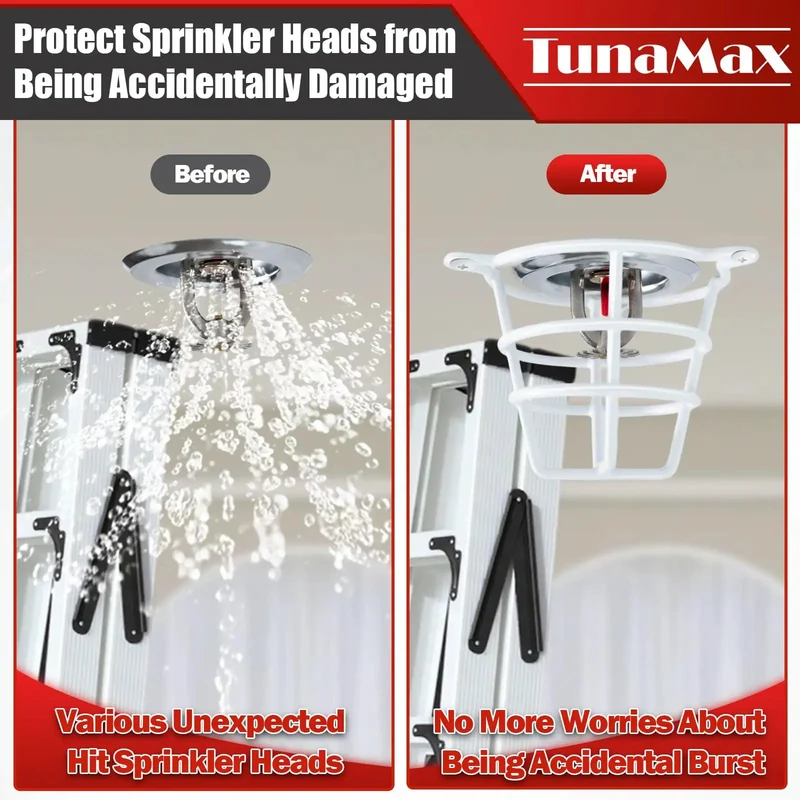 Straight Up Heavy Duty White Sprinkler Cage Guards Designed To Block Accidental Hits On Recessed Ceiling Pipes Fits Half And Three Quarter Inches Rock Solid Protection Keeps Your Fire Setup Safe Year Round