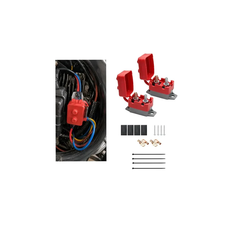 Heavy Duty Automatic Reset Circuit Breaker 10A Waterproof Stud Bolt For Trucks And Trailers Badass Auto Electrical Overload Protector With Cover Plug And Play Universal Install
