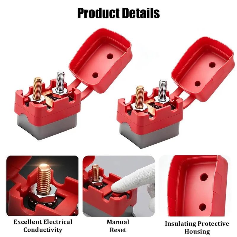 Heavy Duty Automatic Reset Circuit Breaker 10A Waterproof Stud Bolt For Trucks And Trailers Badass Auto Electrical Overload Protector With Cover Plug And Play Universal Install