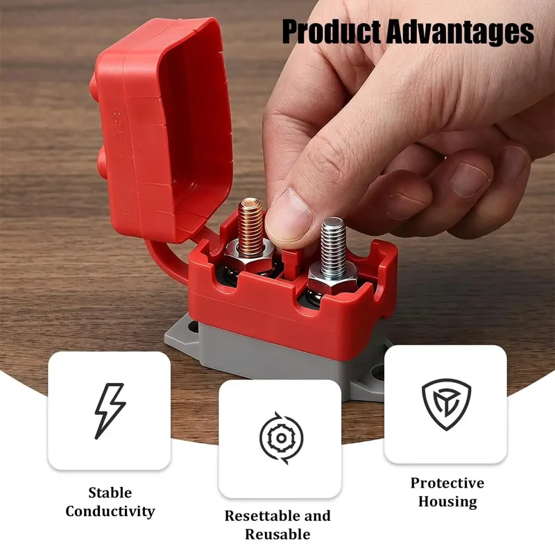 Heavy Duty Automatic Reset Circuit Breaker 10A Waterproof Stud Bolt For Trucks And Trailers Badass Auto Electrical Overload Protector With Cover Plug And Play Universal Install