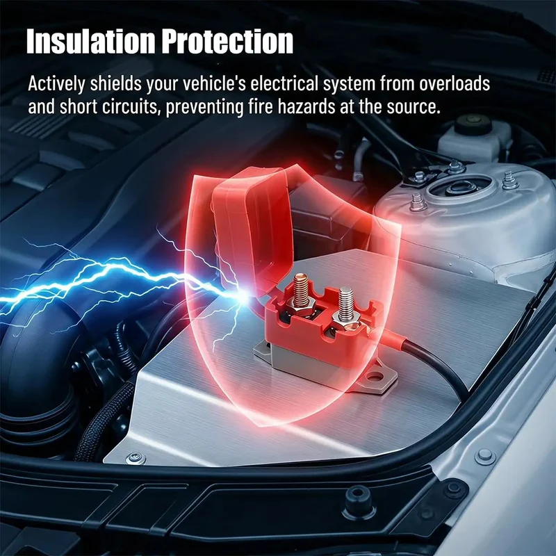 Heavy Duty Automatic Reset Circuit Breaker 10A Waterproof Stud Bolt For Trucks And Trailers Badass Auto Electrical Overload Protector With Cover Plug And Play Universal Install