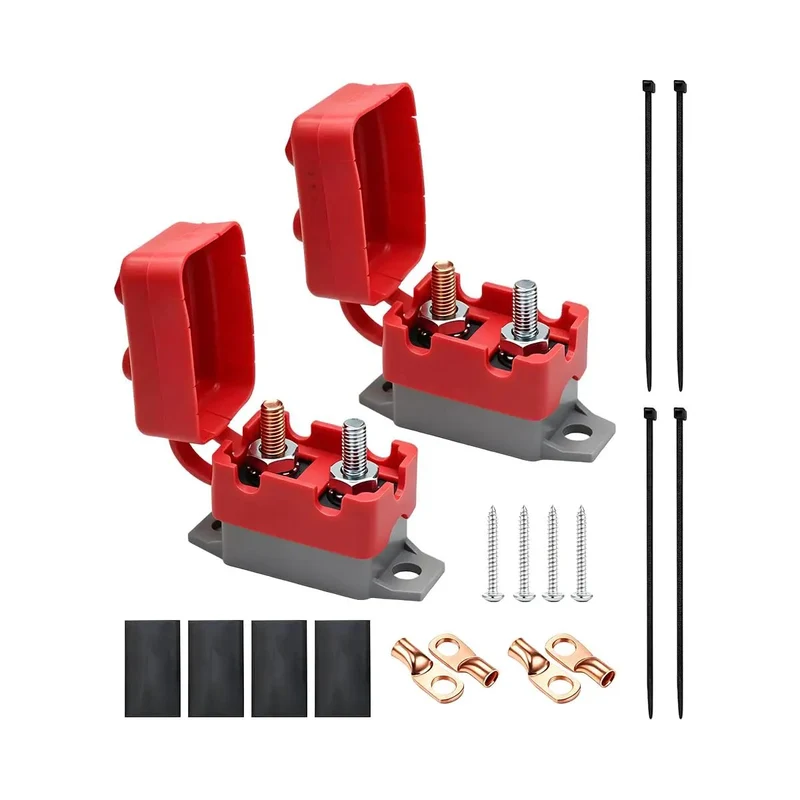 Heavy Duty Automatic Reset Circuit Breaker 10A Waterproof Stud Bolt For Trucks And Trailers Badass Auto Electrical Overload Protector With Cover Plug And Play Universal Install