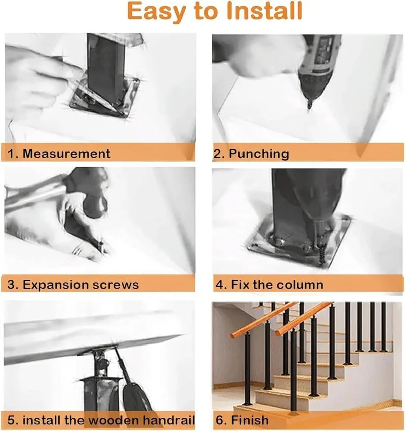 Badass Adjustable Two Seventy Degree Side Mounted Railing Post Bracket Black Wrought Iron Deck Spindle Rust Proof Stair Baluster Heavy Duty For House Or Business Build No Sweat Setup Tight Fit Ten Pack Count