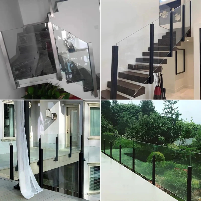Heavy Duty Black Steel Deck Railing Kit Rock Solid Clip In Infill Wall Mount Balcony Fencing Pro Grade 304 Mirror Finish Posts Killer Look Secure Backyards Smooth Install No Drilling Required