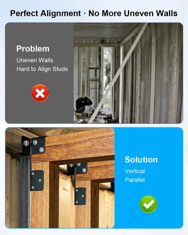 Heavy Duty Shipping Container Brackets With Laser Precision Alignment Keeps 2x4 And 2x6 Lumber Straight As An Arrow For Quick Drop In Framing That Fits Like A Champion Every Single Day