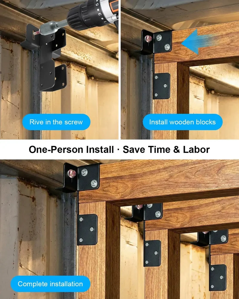 Heavy Duty Shipping Container Brackets With Laser Precision Alignment Keeps 2x4 And 2x6 Lumber Straight As An Arrow For Quick Drop In Framing That Fits Like A Champion Every Single Day