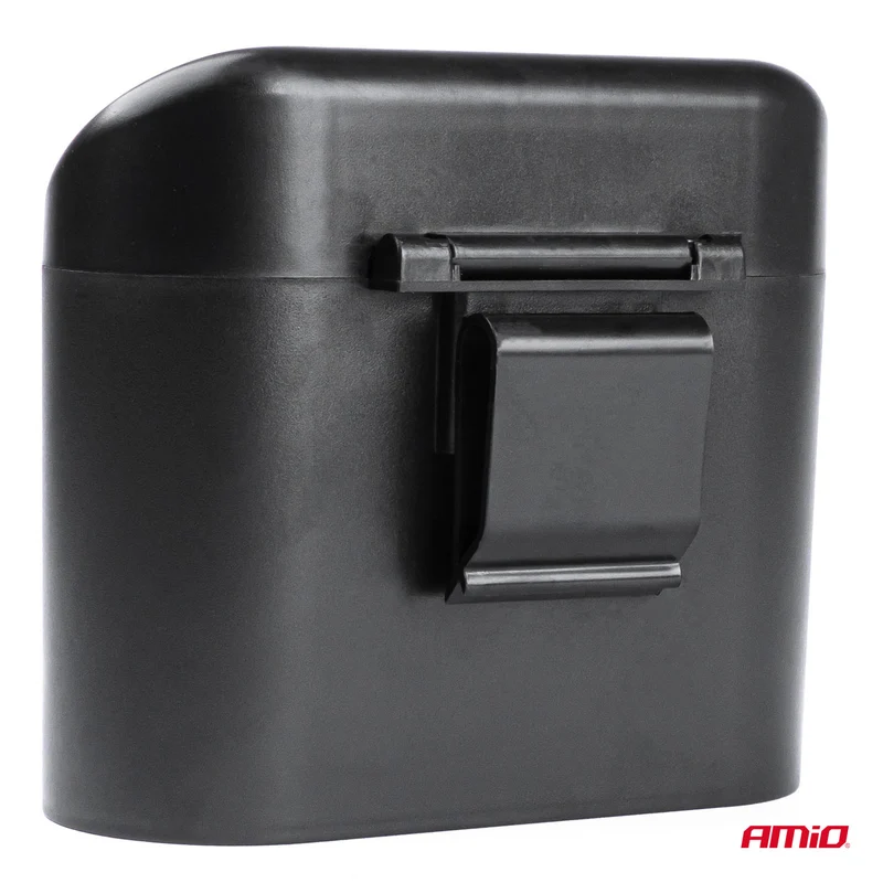 POUBELLE POUR VOITURE 155X65X140MM A CLIP AVEC COUVERCLE AMIO