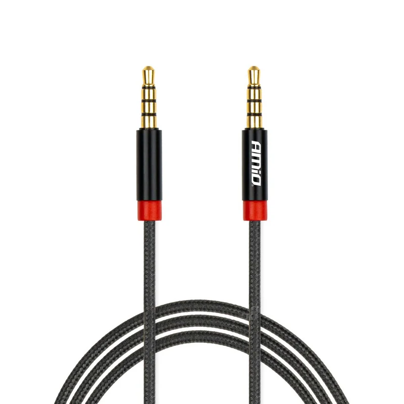 CÂBLE AUDIO MINI JACK 3,5 MM MÂLE/MÂLE 1M AMIO