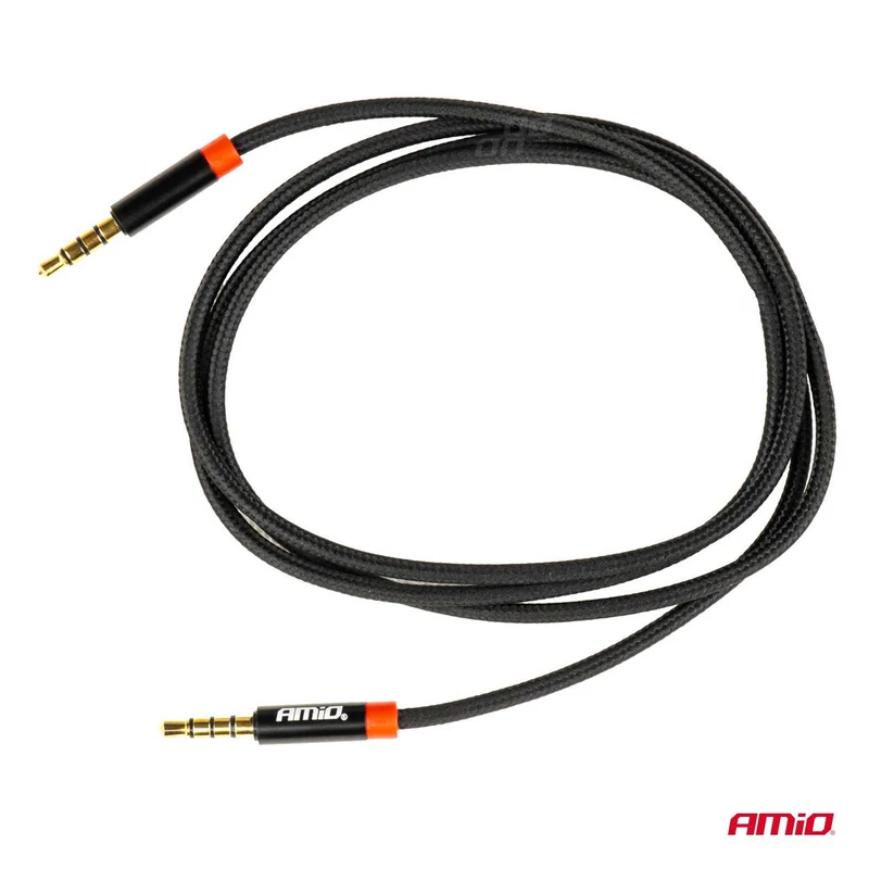 CÂBLE AUDIO MINI JACK 3,5 MM MÂLE/MÂLE 1M AMIO