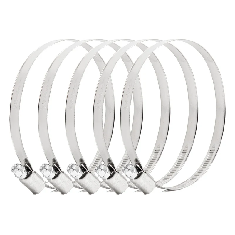 LOT DE 5 COLLIERS DE SERRAGE À VIS W2 80 À 100 MM AMIO