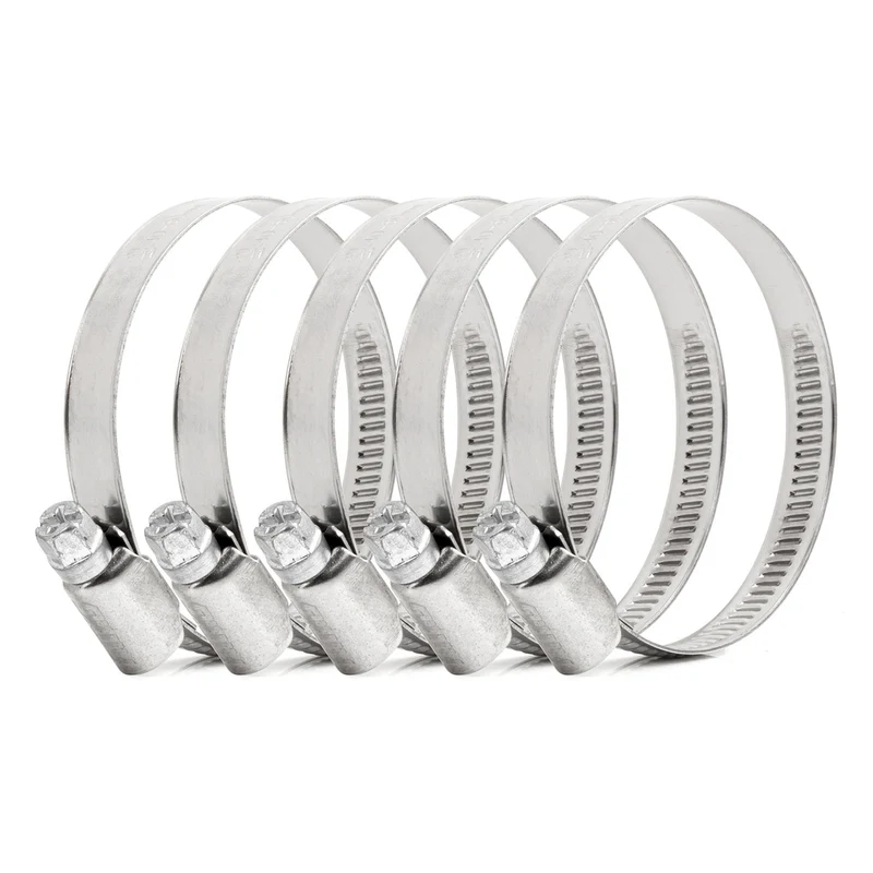 LOT DE 5 COLLIERS DE SERRAGE À VIS W2 40 À 60 MM AMIO