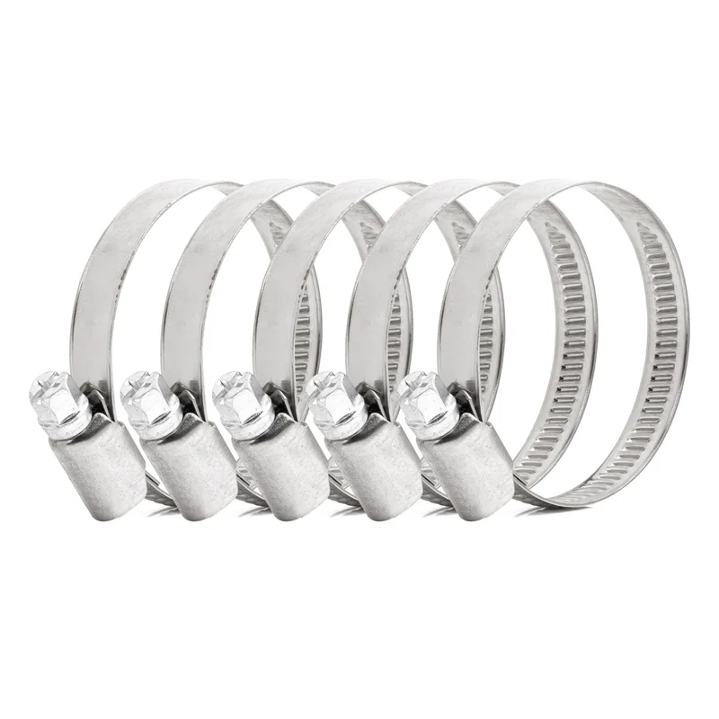 LOT DE 5 COLLIERS DE SERRAGE À VIS W2 32 À 50 MM AMIO