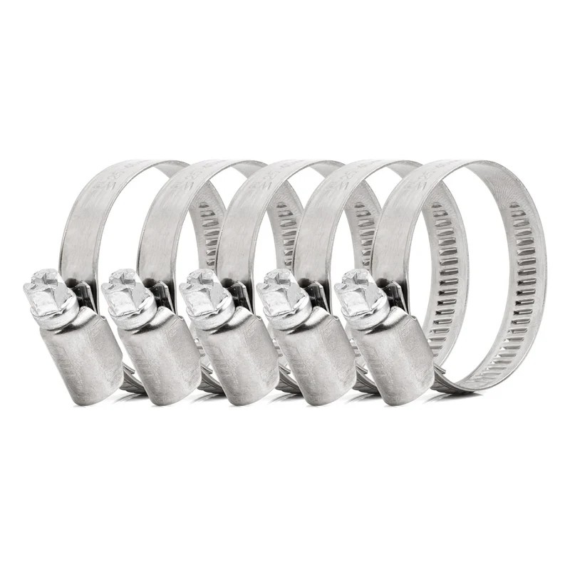 LOT DE 5 COLLIERS DE SERRAGE À VIS W2 25 À 40 MM AMIO