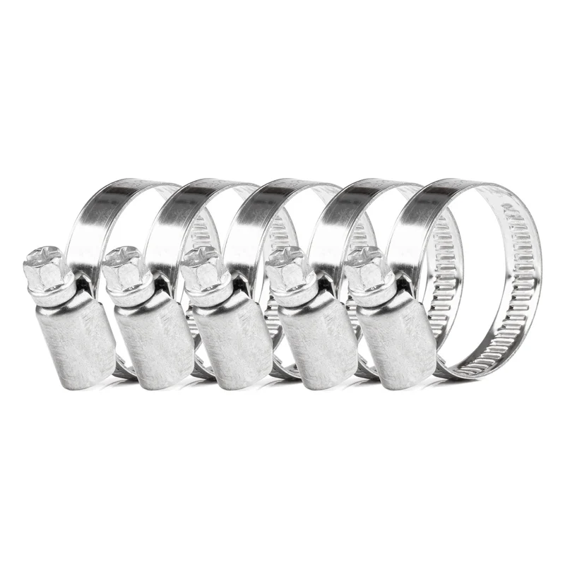 LOT DE 5 COLLIERS DE SERRAGE À VIS W2 16 À 27 MM AMIO