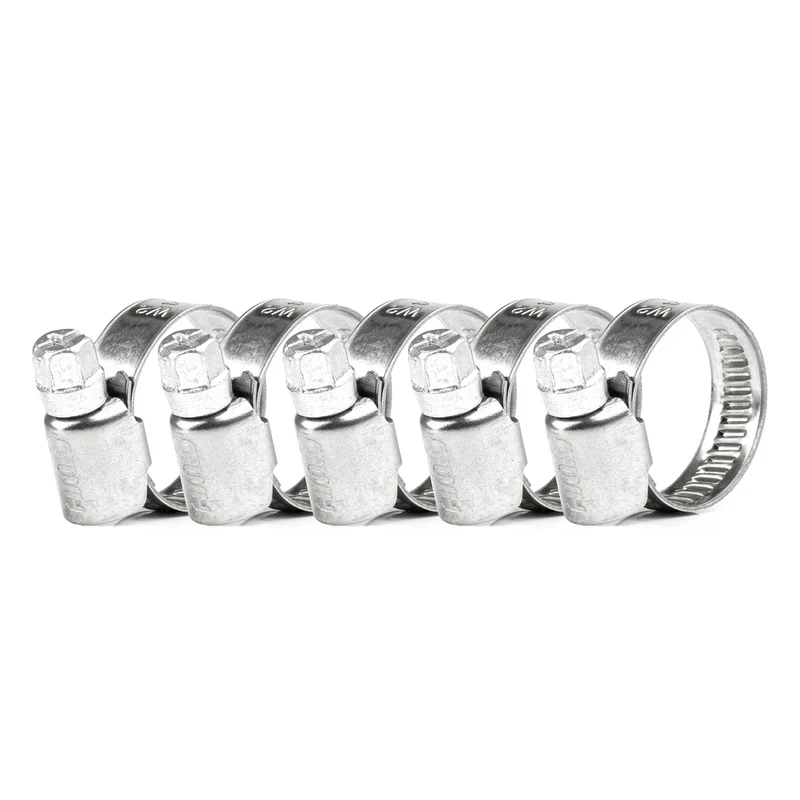 LOT DE 5 COLLIERS DE SERRAGE À VIS W2 12 À 22 MM AMIO