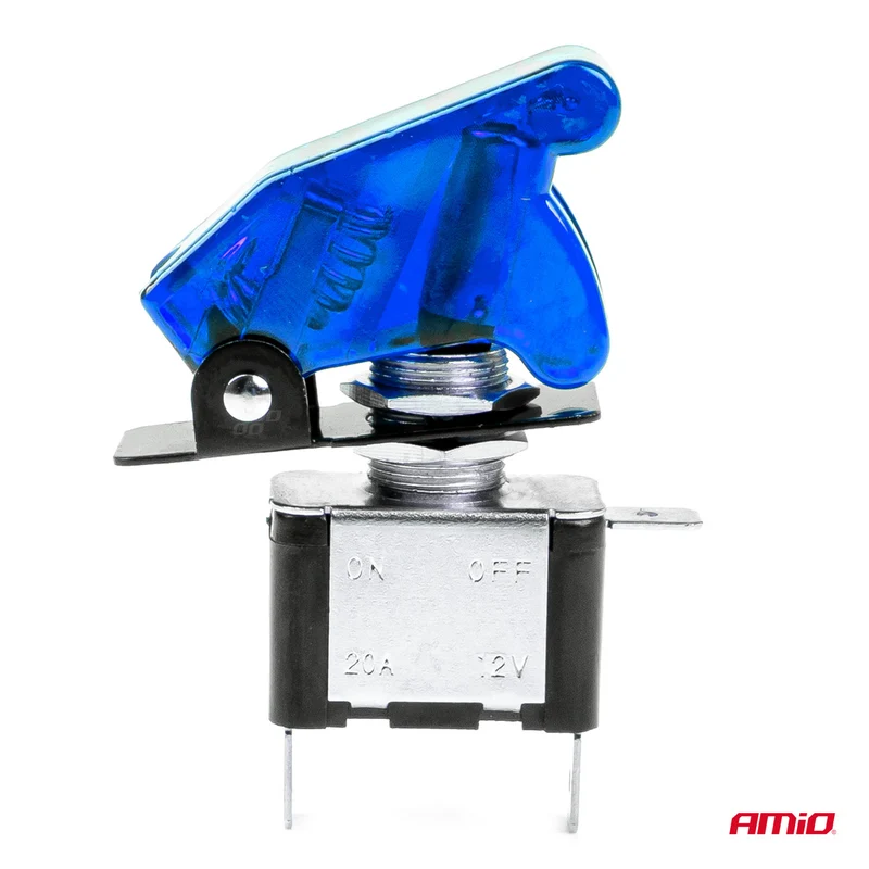 INTERRUPTEUR BASCULANT TOP GUN LED BLEU 12/24V 20 AMP AMIO
