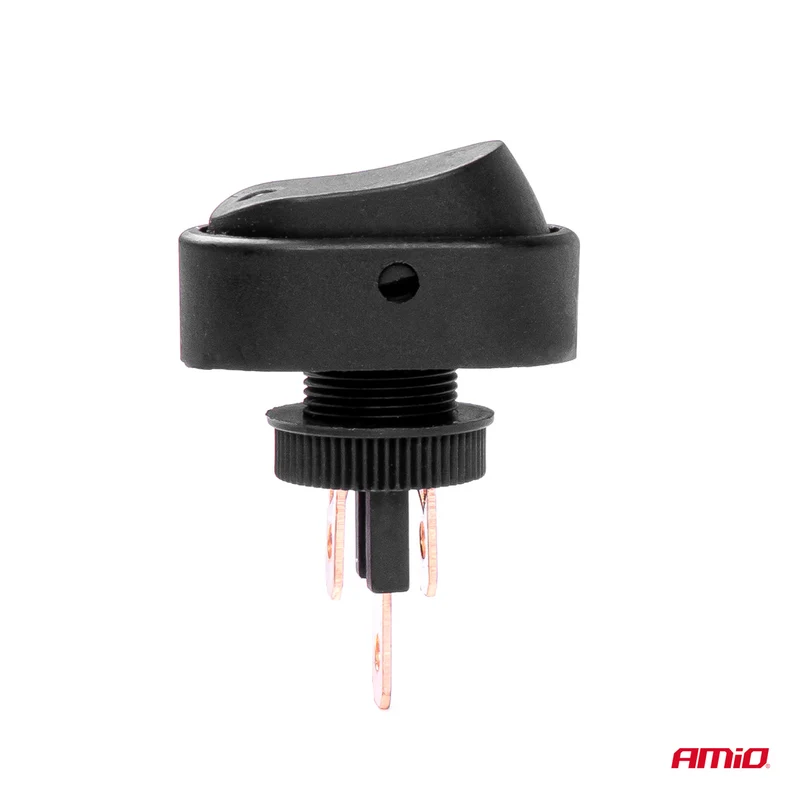 INTERRUPTEUR BASCULANT OVALE ÉCLAIRÉ VERT 12/24V 30 AMP AMIO