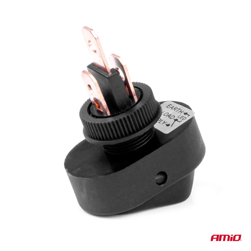 INTERRUPTEUR BASCULANT OVALE ÉCLAIRÉ VERT 12/24V 30 AMP AMIO