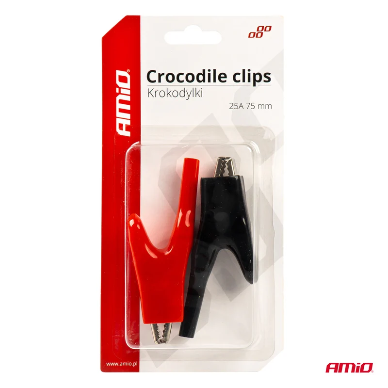 LOT DE 2 PINCES DE BATTERIE 25 A 75 MM AMIO