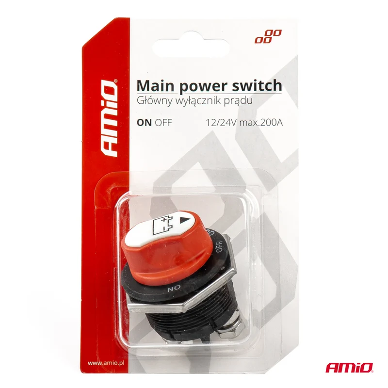 COUPE-BATTERIE À MOLETTE 12/24V 200 AMP AMIO