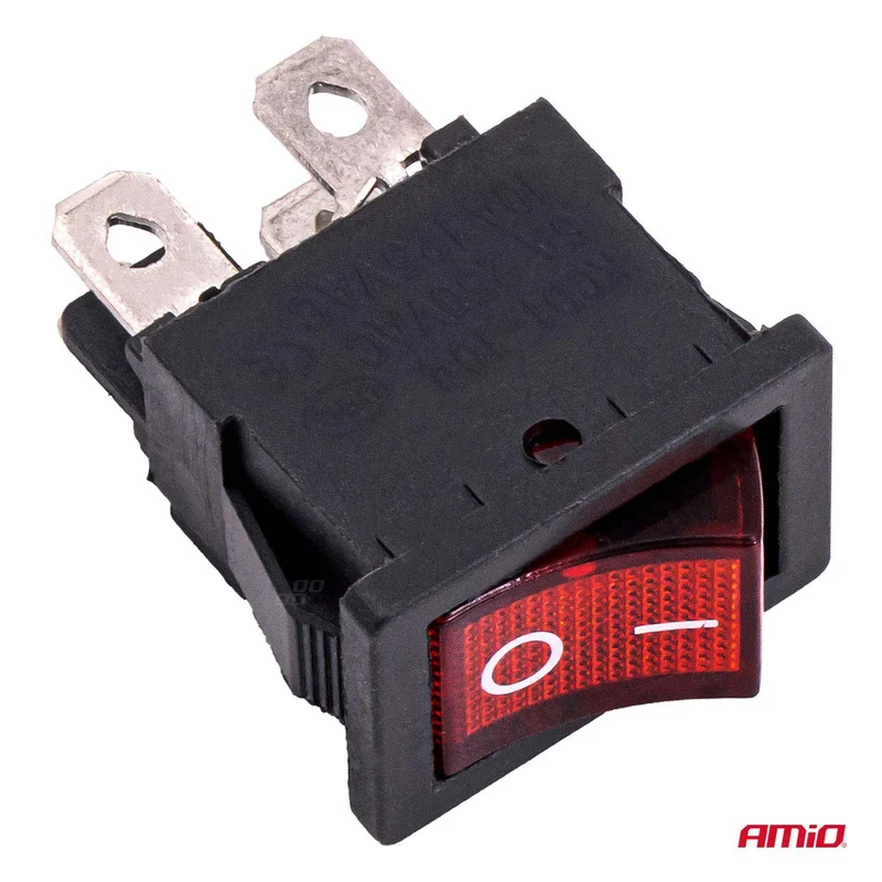 INTERRUPTEUR BASCULANT LED ROUGE 6AMP 250V AMIO