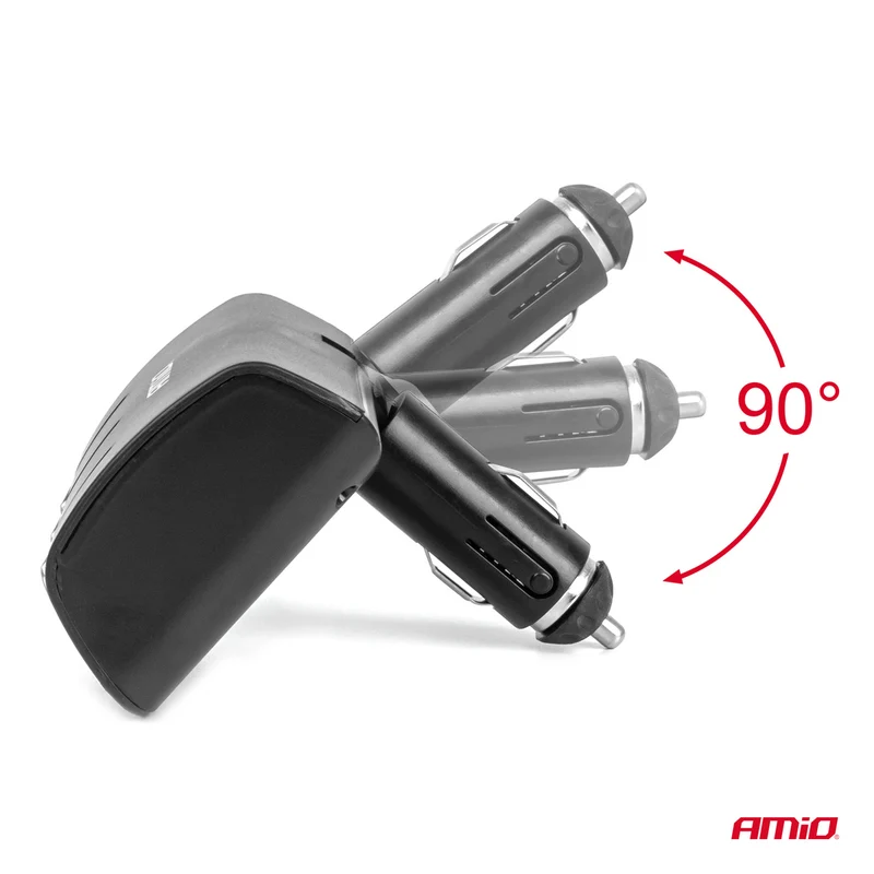 MULTIPRISE ALLUME-CIGARE TRIPLE 12/24V 120 W ORIENTABLE À 90° AMIO
