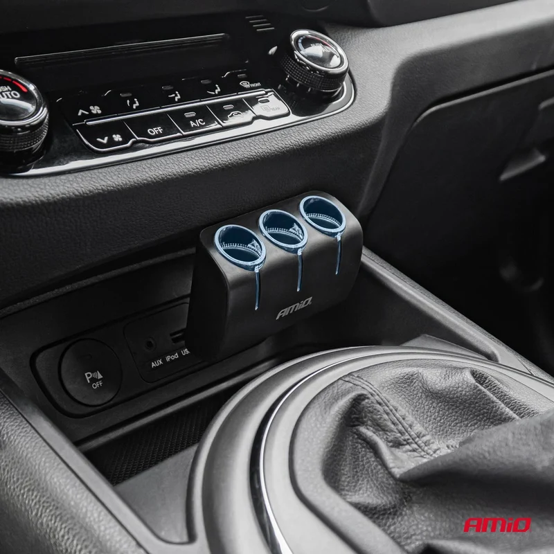 MULTIPRISE ALLUME-CIGARE TRIPLE 12/24V 120 W ORIENTABLE À 90° AMIO