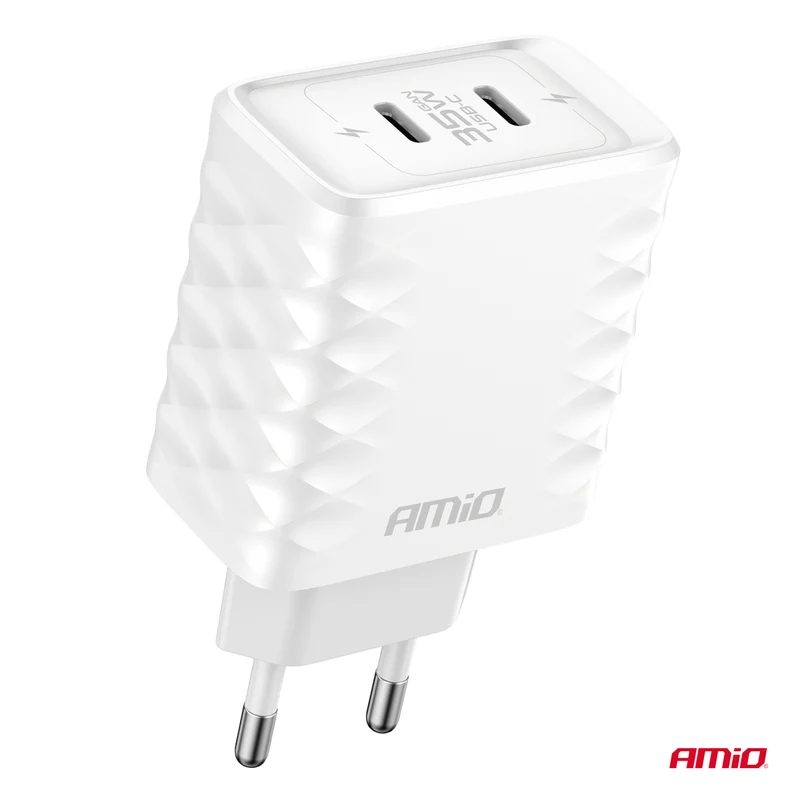 CHARGEUR MURAL RAPIDE 35W 2XUSB-C AMIO