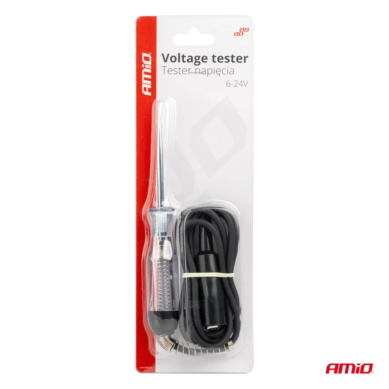 TESTEUR DE TENSION 6-24V AVEC PINCE CROCODILE AMIO