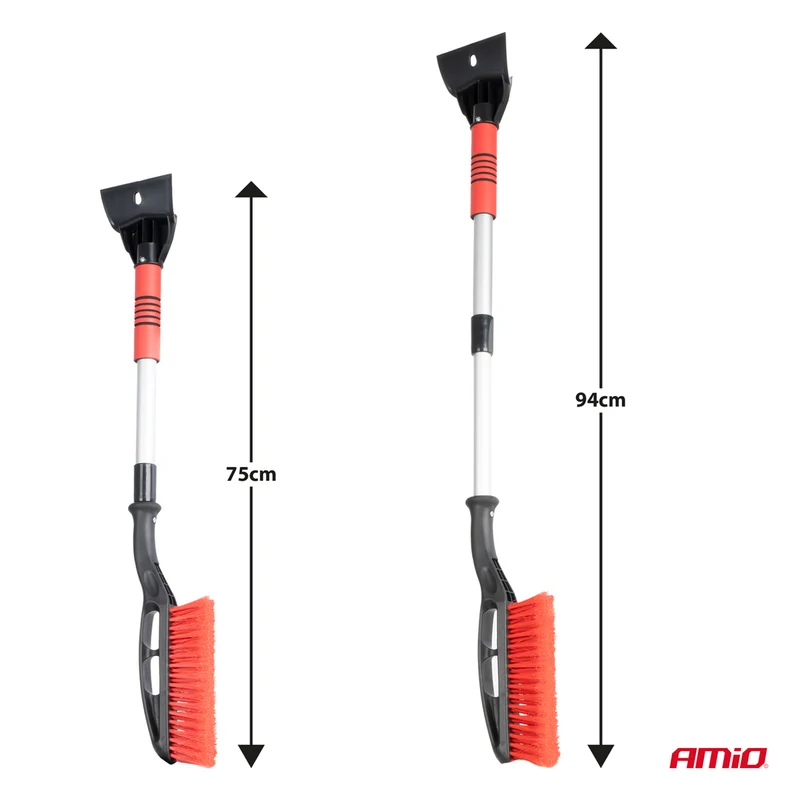BROSSE À NEIGE TÉLESCOPIQUE AVEC GRATTOIR À GIVRE 75 À 94 CM AMIO