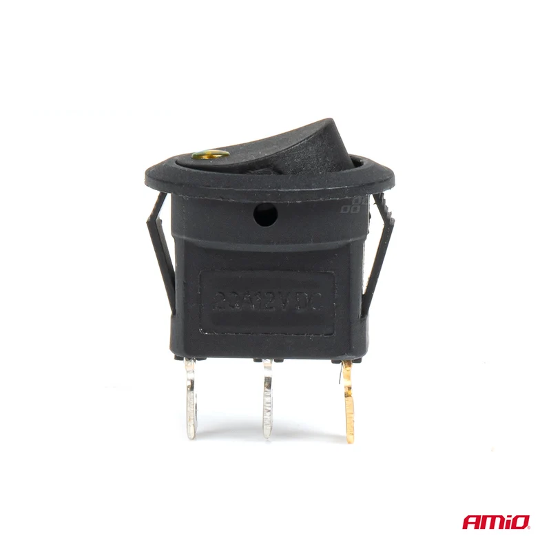 INTERRUPTEUR 12V ROND LED JAUNE AMIO