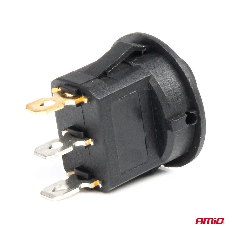 INTERRUPTEUR 12V ROND LED JAUNE AMIO