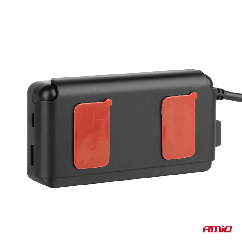 RALLONGE AVEC VOLTMETRE DE PRISE ALLUME-CIGARE TRIPLE + 2XUSB + CHARGE RAPIDE + USB-C AVEC VOLTMÈTRE