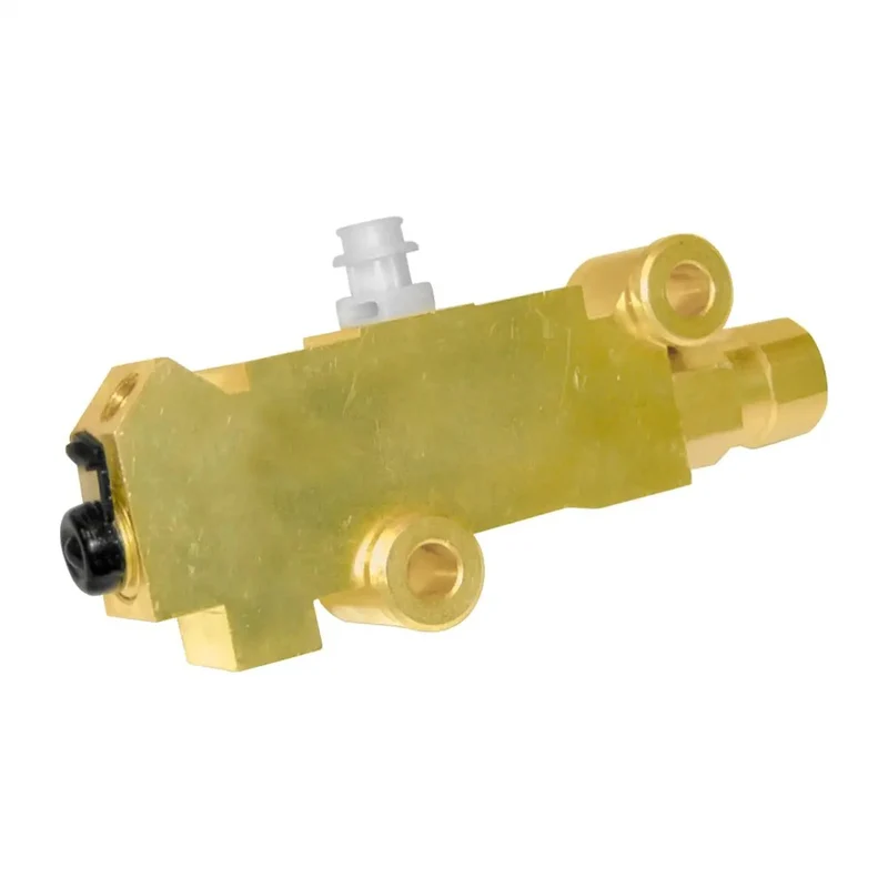 Beefy Solid Brass Inline Tube Proportioning Valve Fits GM Vehicles Front Disc Rear Drum Brakes Dead Nuts Durability Plug And Play Drop In Installation With Leak Free Rubber Seals